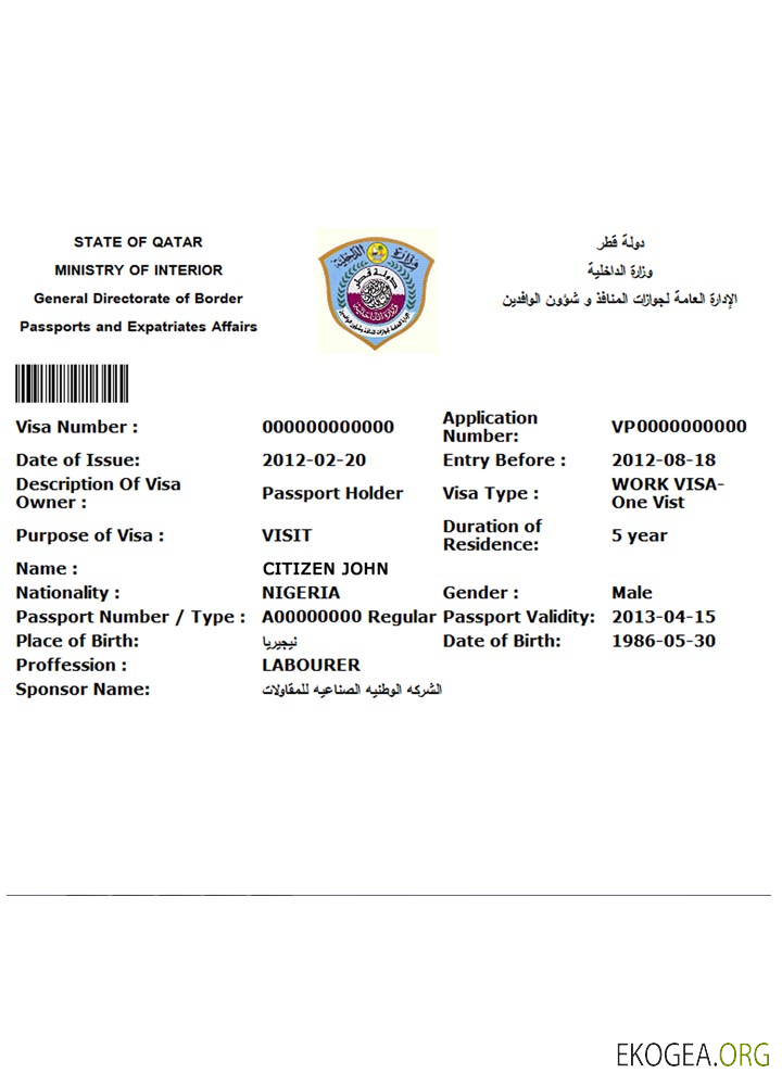 Visa électronique QATAR